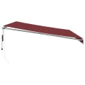 Auvent rétractable automatique bordeaux 450x350 cm