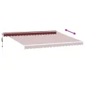 Auvent rétractable automatique bordeaux 450x350 cm