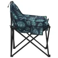 Chaise de camping avec poche pliable lot de 2 motif de feuille