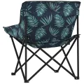 Chaise de camping avec poche pliable lot de 2 motif de feuille