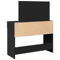 Coiffeuse avec LED noir 100x40x120 cm