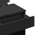 Coiffeuse avec LED noir 100x40x120 cm