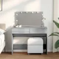 Coiffeuse avec LED sonoma gris 100x40x120 cm