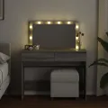 Coiffeuse avec LED sonoma gris 100x40x120 cm