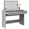Coiffeuse avec LED sonoma gris 100x40x120 cm