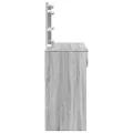 Coiffeuse avec LED sonoma gris 100x40x120 cm