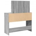 Coiffeuse avec LED sonoma gris 100x40x120 cm