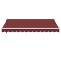 Auvent rétractable automatique bordeaux 350x250 cm