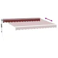 Auvent rétractable automatique bordeaux 350x250 cm
