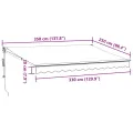 Auvent rétractable automatique bordeaux 350x250 cm