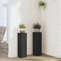 Supports pour plantes 2 pcs noir 17x17x60 cm bois d'ingénierie