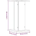 Supports pour plantes 2 pcs vieux bois bois d'ingénierie