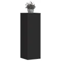 Supports pour plantes 2 pcs noir 33x33x100 cm bois d'ingénierie