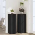 Supports pour plantes 2 pcs noir 33x33x100 cm bois d'ingénierie