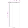 Supports pour plantes 2 pcs noir 33x33x100 cm bois d'ingénierie