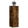 Support pour plantes chêne fumé 33x33x100 cm bois d'ingénierie