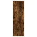 Support pour plantes chêne fumé 33x33x100 cm bois d'ingénierie