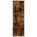 Support pour plantes chêne fumé 33x33x100 cm bois d'ingénierie