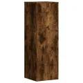 Support pour plantes chêne fumé 33x33x100 cm bois d'ingénierie