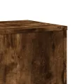 Support pour plantes chêne fumé 33x33x100 cm bois d'ingénierie