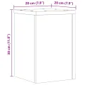 Supports pour plantes 2 pcs chêne fumé bois d'ingénierie