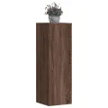 Support pour plantes chêne brun 33x33x100 cm bois d'ingénierie