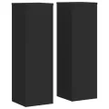 Supports pour plantes 2 pcs noir 25x25x80 cm bois d'ingénierie