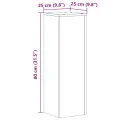 Supports pour plantes 2 pcs noir 25x25x80 cm bois d'ingénierie