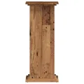 Support pour plantes vieux bois 33x33x80 cm bois d'ingénierie