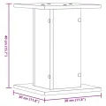 Supports pour plantes 2 pcs chêne sonoma bois d'ingénierie