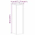 Supports pour plantes 2 pcs chêne artisanal bois d'ingénierie
