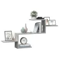 Étagère murale gris béton 104x15x49 cm bois d'ingénierie