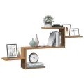Étagère murale chêne artisanal 104x15x49 cm bois d'ingénierie
