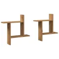 Étagères murales 2 pcs chêne artisanal bois d'ingénierie