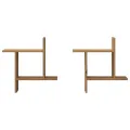 Étagères murales 2 pcs chêne artisanal bois d'ingénierie