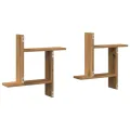 Étagères murales 2 pcs chêne artisanal bois d'ingénierie