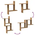 Étagères murales 2 pcs chêne artisanal bois d'ingénierie