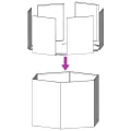 Jardinière hexagone 69x60x45 cm acier patinable