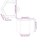 Jardinière hexagone 69x60x45 cm acier patinable