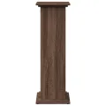 Piédestal avec rangement chêne marron bois d'ingénierie