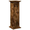 Piédestal avec rangement chêne fumé 31x30x90 cm bois ingénierie