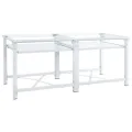 Double socle pour machine à laver étagères coulissantes blanc