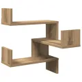 VidaXL Étagères d'angle murales 2 pcs chêne artisanal 40x40x49,5 cm