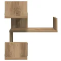 VidaXL Étagères d'angle murales 2 pcs chêne artisanal 40x40x49,5 cm