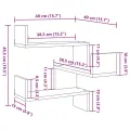 VidaXL Étagères d'angle murales 2 pcs chêne artisanal 40x40x49,5 cm