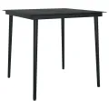 Ensemble à manger de jardin et coussins 3 pcs noir rotin verre