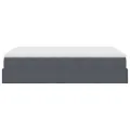 Cadre de lit ottoman avec matelas gris foncé 140x200 cm velours