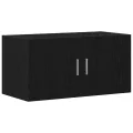 Armoire murale chêne noir 80x39x40 cm bois d'ingénierie