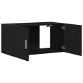 Armoire murale chêne noir 80x39x40 cm bois d'ingénierie