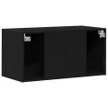 Armoire murale chêne noir 80x39x40 cm bois d'ingénierie